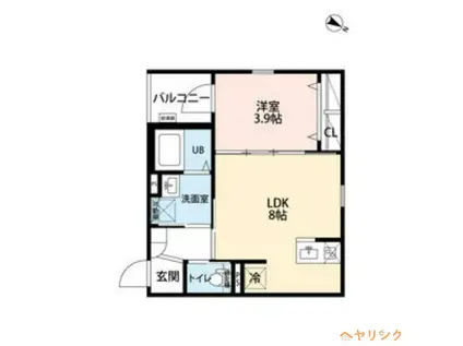 LUCIENTE 藤が丘(1LDK/2階)の間取り写真