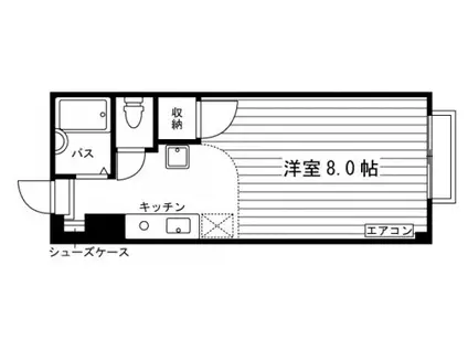 ALLUREIII(ワンルーム/1階)の間取り写真