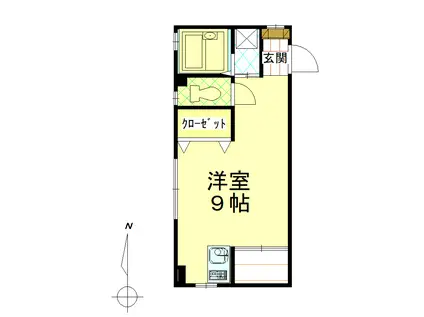 グレイスガーデン(ワンルーム/2階)の間取り写真