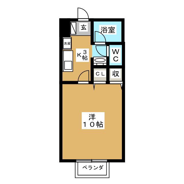 ハイツノア(1K/2階)の間取り写真