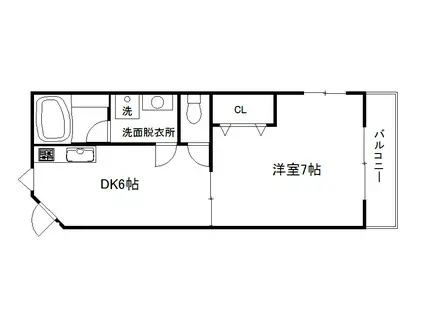 WIND MILL(1DK/1階)の間取り写真