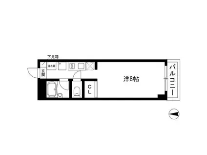 ヴァンヴェール名古屋(ワンルーム/2階)の間取り写真