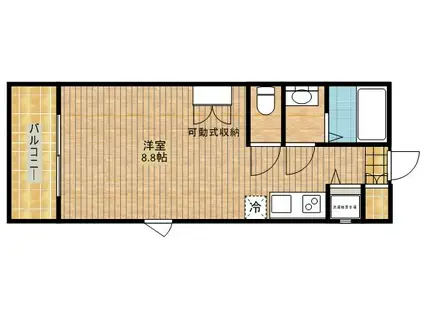 SUMICA(ワンルーム/4階)の間取り写真