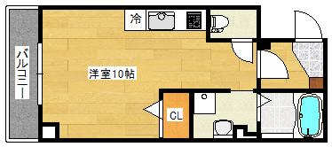 鶴見橋GRANDE(1K/11階)の間取り写真