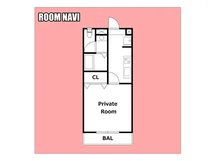 パレット(1DK/1階)の間取り写真