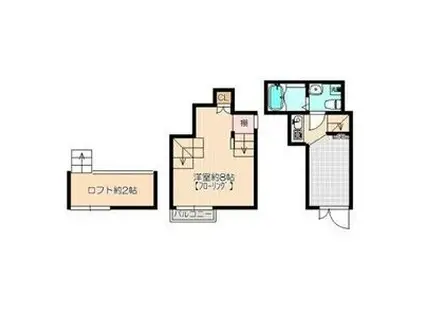 ガレット空港南(1SK/1階)の間取り写真