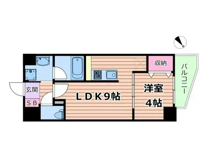 グランディア大阪ノース(1LDK/1階)の間取り写真