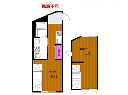 築2年 NETフリーBLOOMTOWERNISHISHINJUKU J(2K/4階)の間取り写真