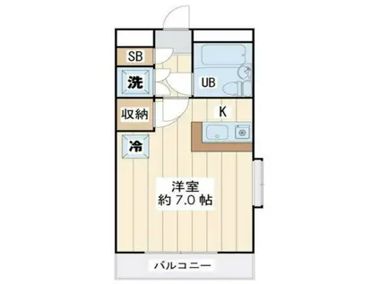 ローズマンション南行徳(1K/3階)の間取り写真