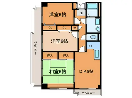 ADD HILLS(3DK/3階)の間取り写真