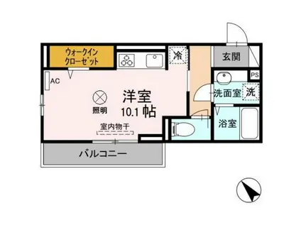 サクラーレ(ワンルーム/3階)の間取り写真