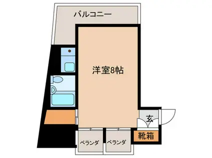 坂口ポートハイツ(ワンルーム/4階)の間取り写真