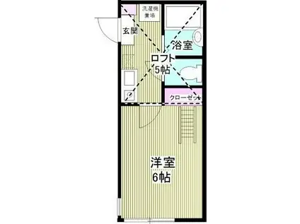 トリニティコート(1K/1階)の間取り写真