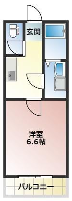 SGクレストせんげん台(1K/1階)の間取り写真