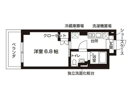 ショルテッツァ京成(1K/5階)の間取り写真