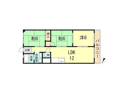 エクセル舞子(3LDK/7階)の間取り写真