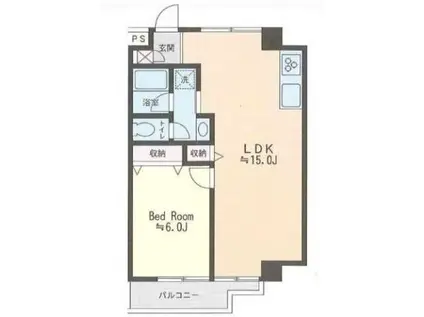 アーク亀戸3丁目(1LDK/2階)の間取り写真