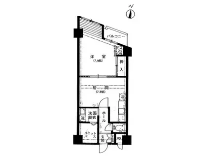 ソシエール南5条(1LDK/2階)の間取り写真