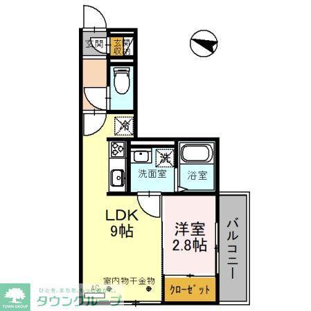 スリール ドゥ(1LDK/3階)の間取り写真