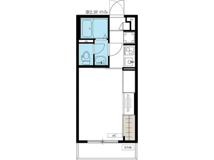 リブリ・南浦和(1K/2階)の間取り写真