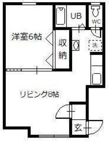 バリーベース(1LDK/1階)の間取り写真