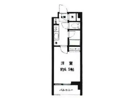 パレステュディオ代々木上原(1K/2階)の間取り写真