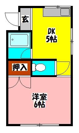 コムズスクエア高瀬(1DK/1階)の間取り写真