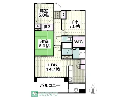 サンアリーナ相模大野(3LDK/3階)の間取り写真