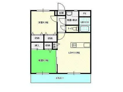 THE GRAND SWELL(2LDK/2階)の間取り写真