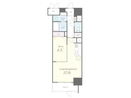 アロームドゥジョア(1LDK/6階)の間取り写真