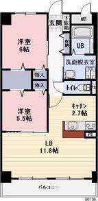 BONHEUR・CLE(2LDK/1階)の間取り写真