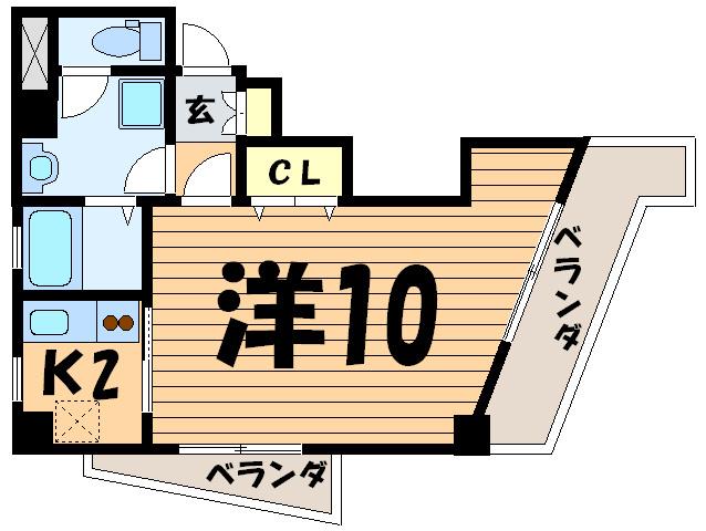 ARALIA COURT(1K/4階)の間取り写真