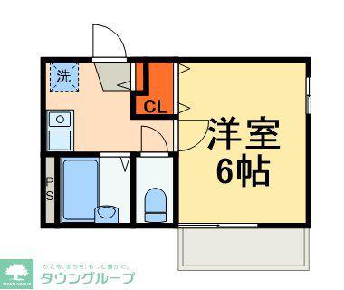 メゾンエース(1K/1階)の間取り写真