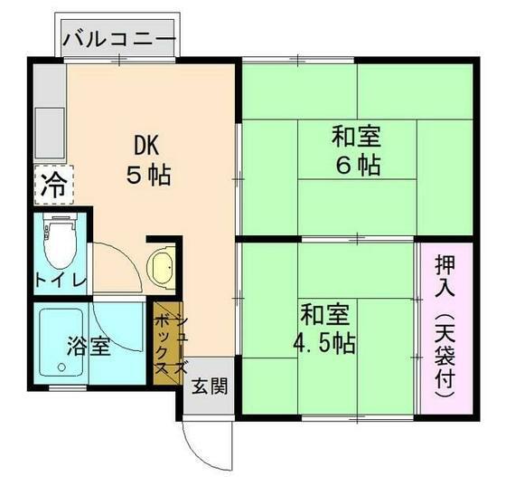 鈴木ビル(2DK/3階)の間取り写真
