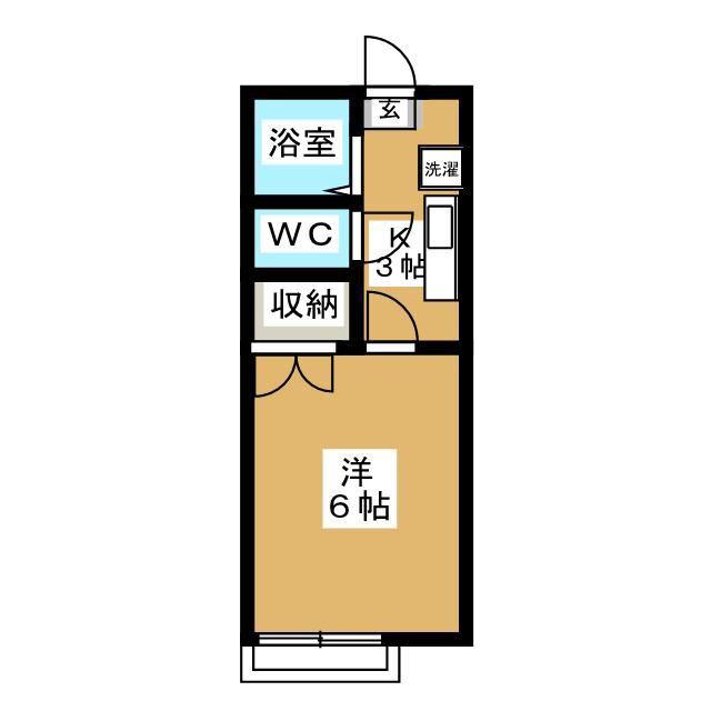 エスポワール壱番館(1K/1階)の間取り写真