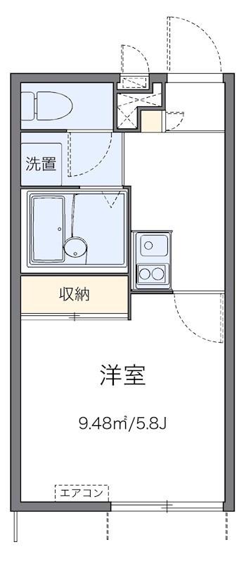 JR中央線 阿佐ケ谷駅 徒歩9分 2階建 築15年(1K/2階)の間取り写真