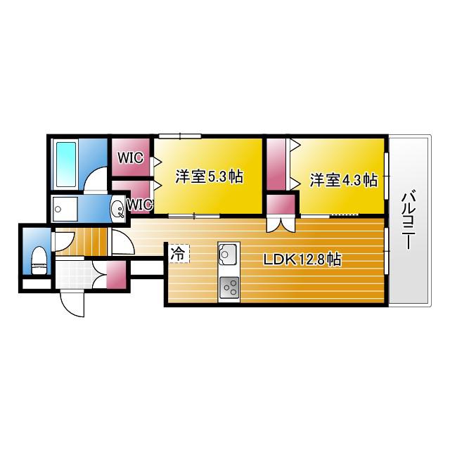 ハニー33(2LDK/3階)の間取り写真