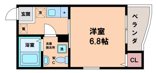 ガーディアンパレス針中野(1K/3階)の間取り写真