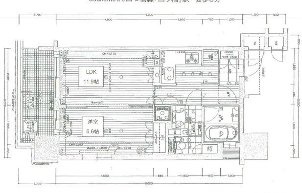 リーガル南堀江(1LDK/7階)の間取り写真