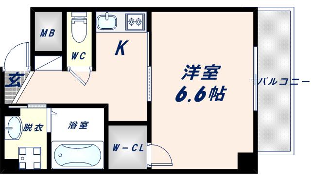 グランエクラ大今里南II(1K/10階)の間取り写真