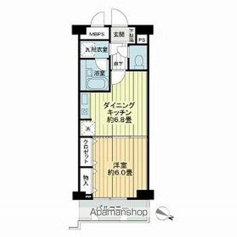 桜木町堂ノ下マンション(1DK/1階)の間取り写真