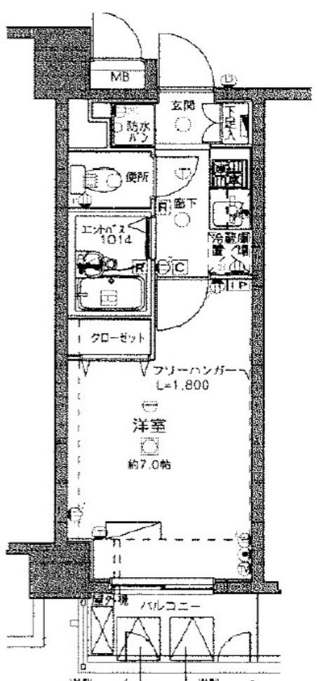 アーバイル目白台(1K/7階)の間取り写真