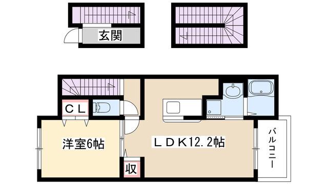 リンデンI(1LDK/3階)の間取り写真