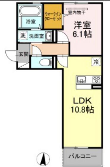 メゾンギャラクシー(1LDK/2階)の間取り写真