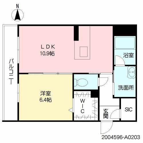 シャーメゾン 日向(1LDK/2階)の間取り写真