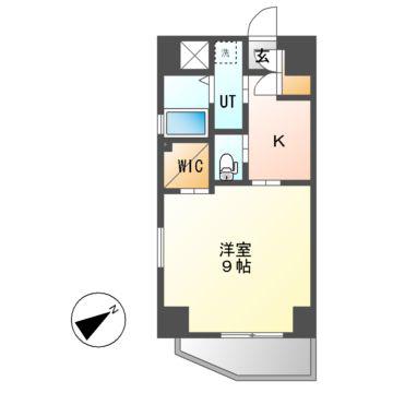 ADUSAY(1K/3階)の間取り写真