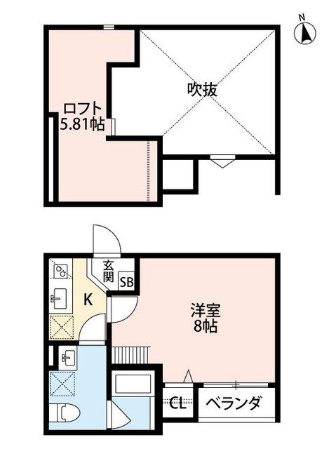 アクアリンピア(1K/1階)の間取り写真