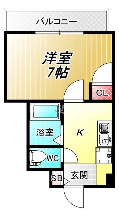 北本町プラザII(1K/3階)の間取り写真
