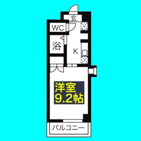 エトワール烏森(1K/3階)の間取り写真