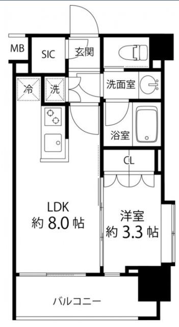 リリエンベルグ目白壱番館(1LDK/2階)の間取り写真